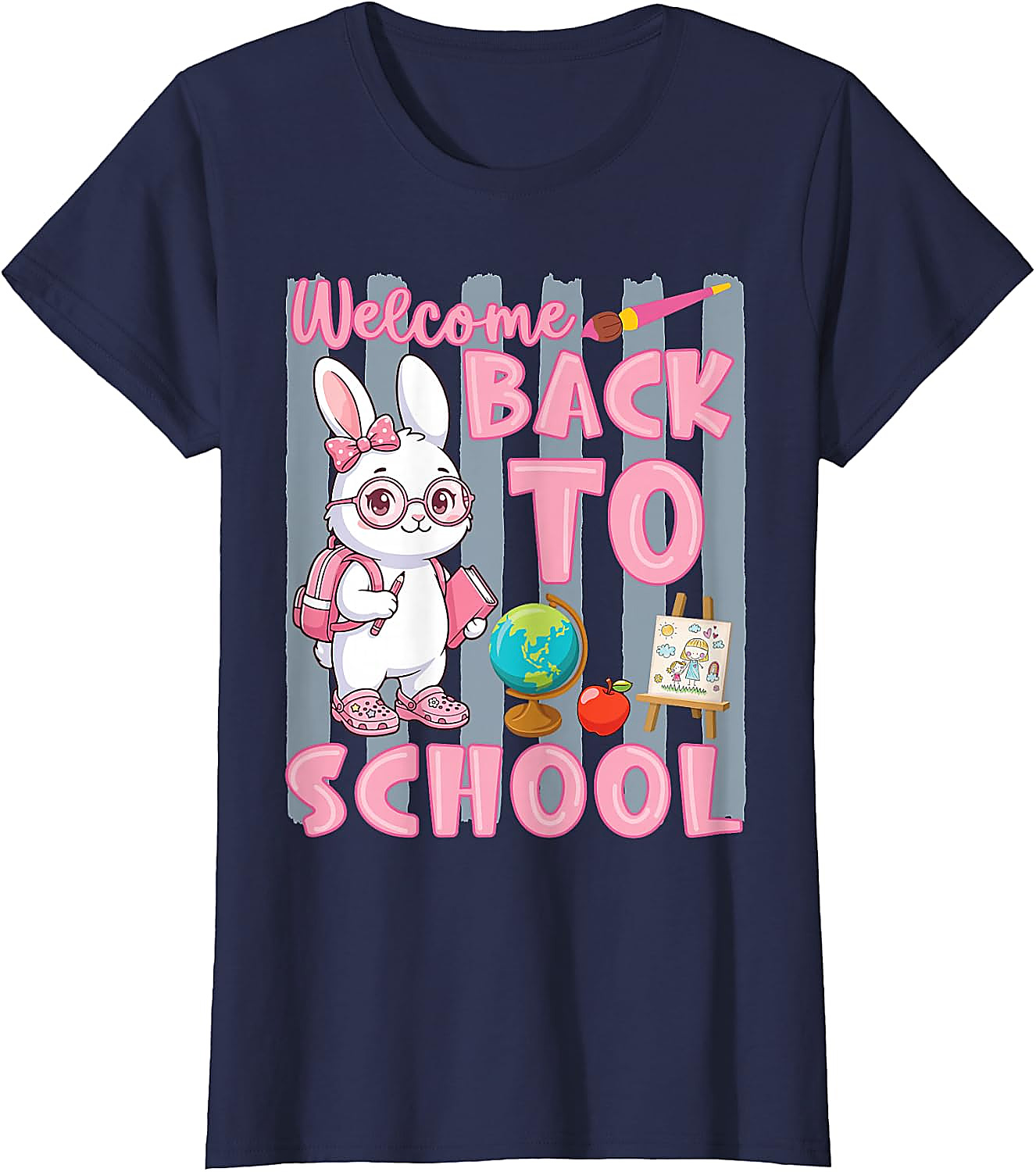 Back to School Bunny Shirt for Girls | Cute First Day Tee