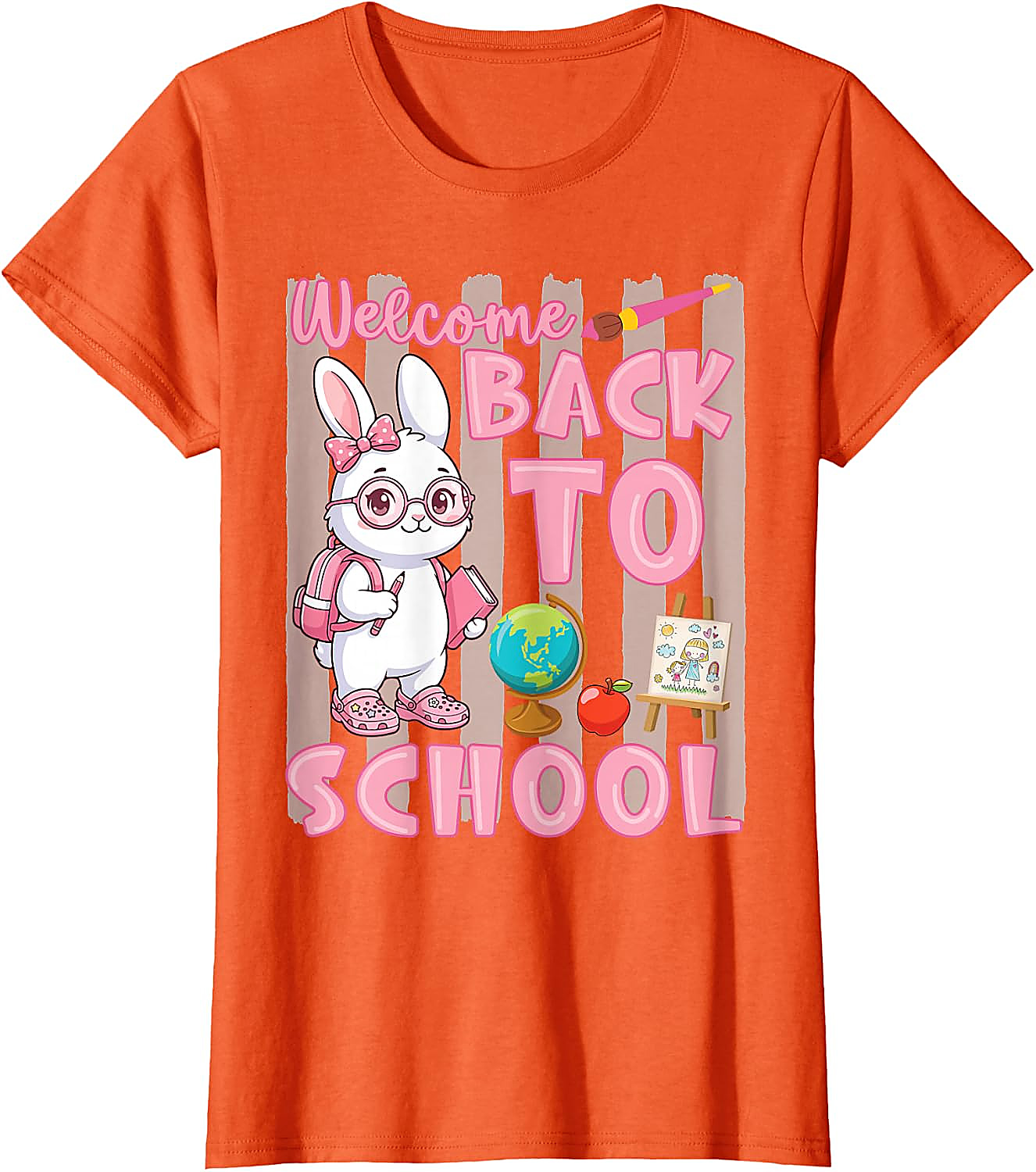 Back to School Bunny Shirt for Girls | Cute First Day Tee