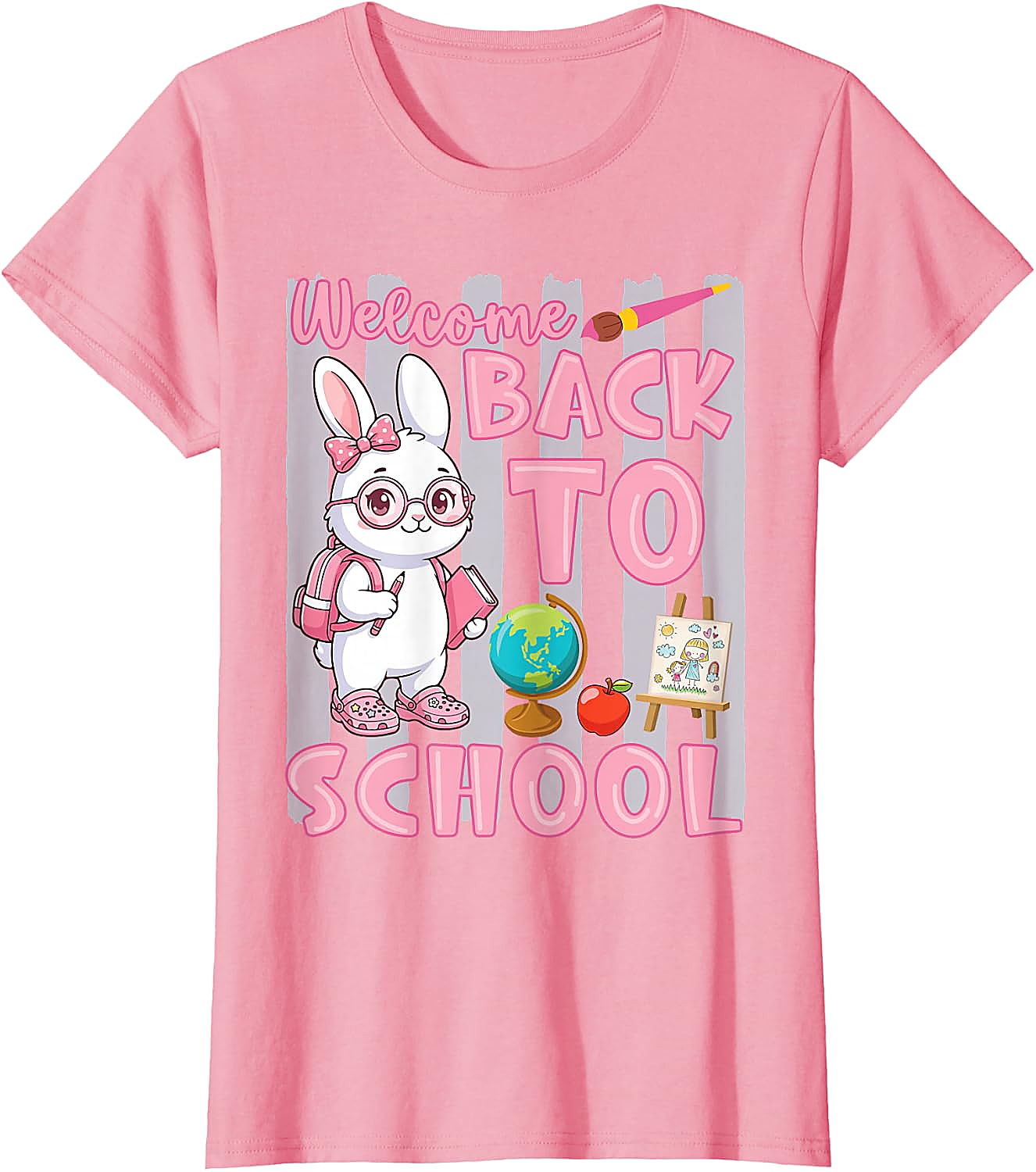 Back to School Bunny Shirt for Girls | Cute First Day Tee