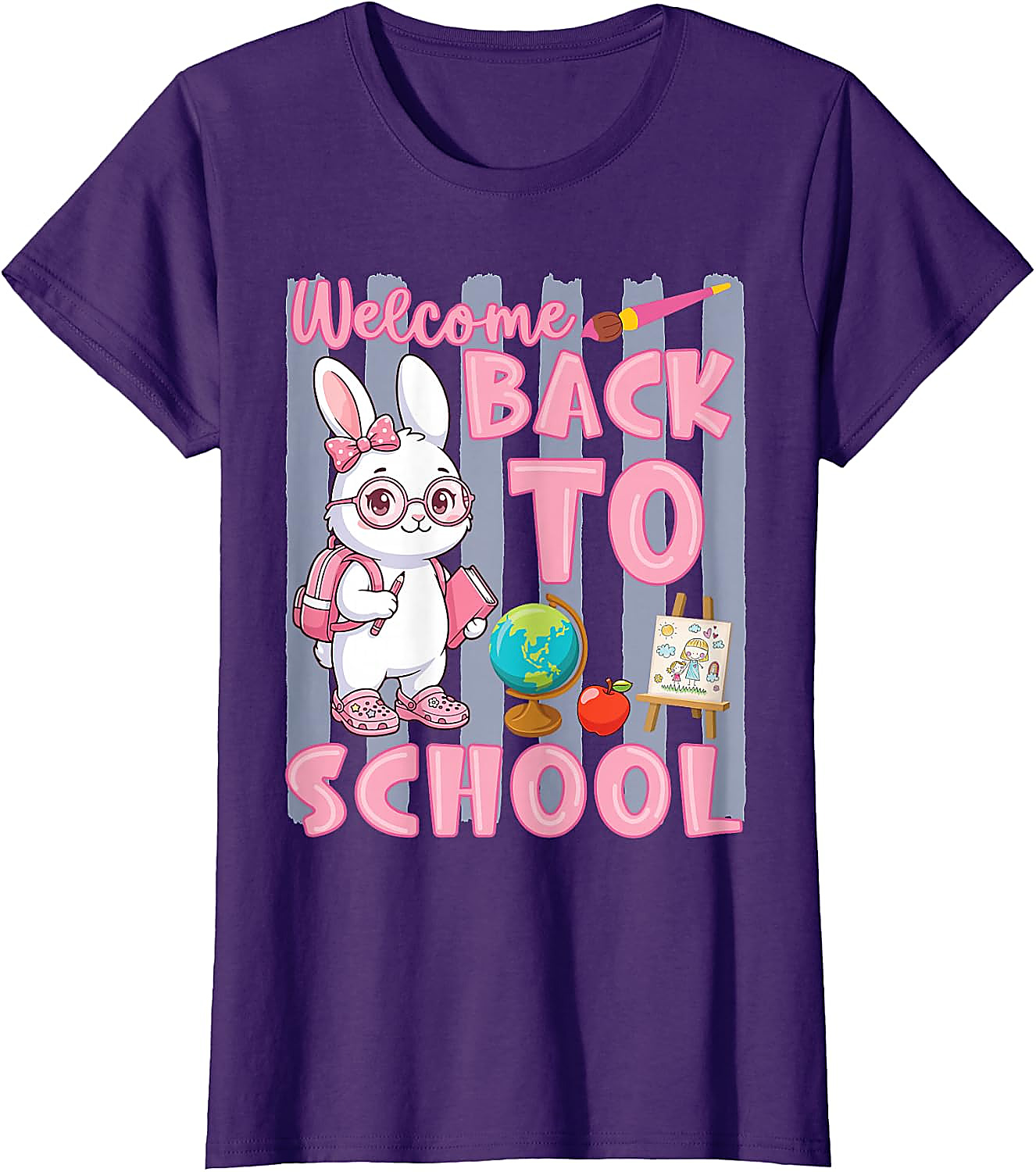 Back to School Bunny Shirt for Girls | Cute First Day Tee