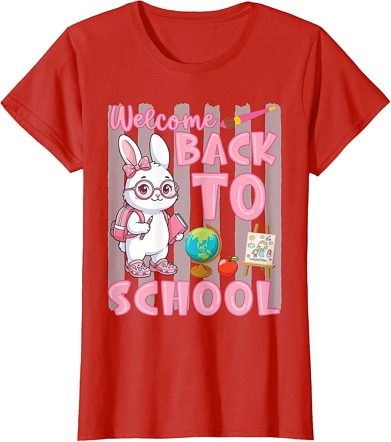 Back to School Bunny Shirt for Girls | Cute First Day Tee
