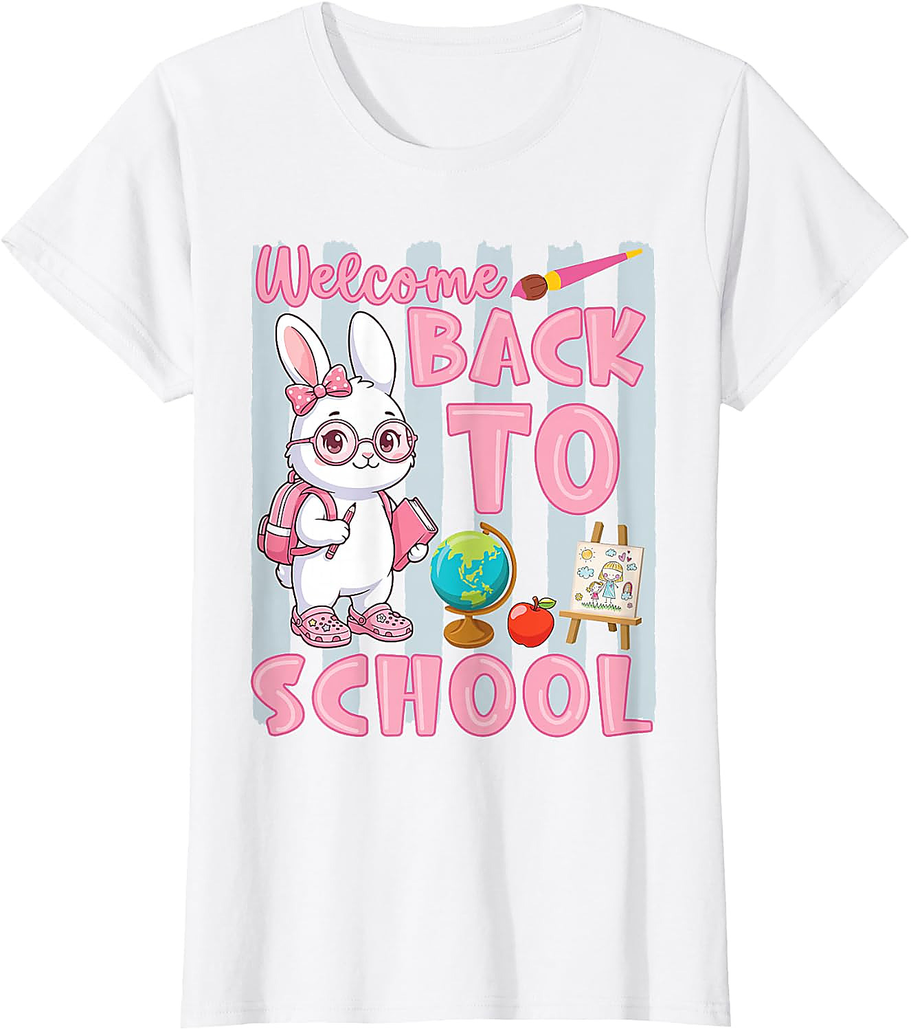 Back to School Bunny Shirt for Girls | Cute First Day Tee