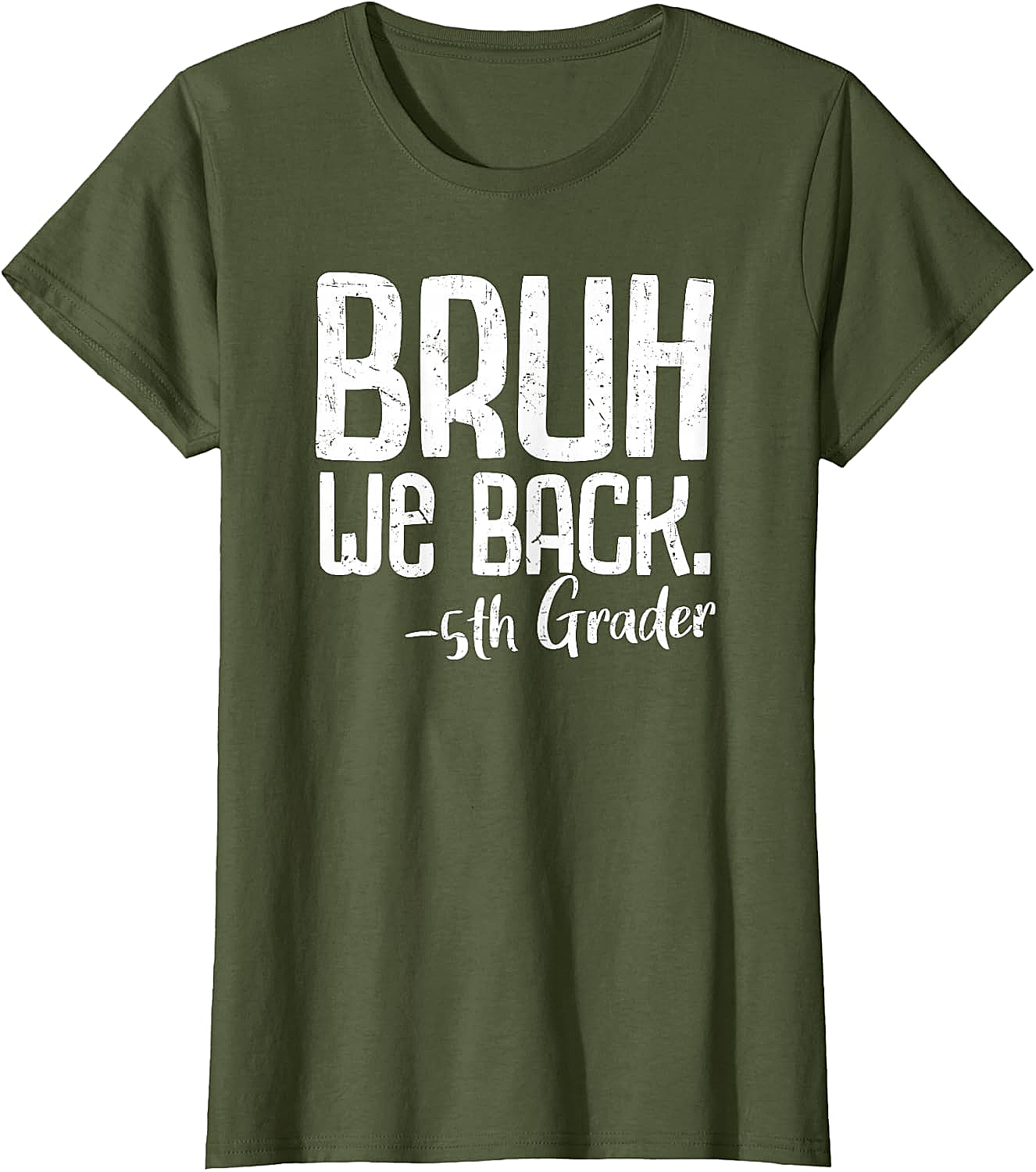  Bruh We Back 5th Grade Back to School T-Shirt - Funny Tee