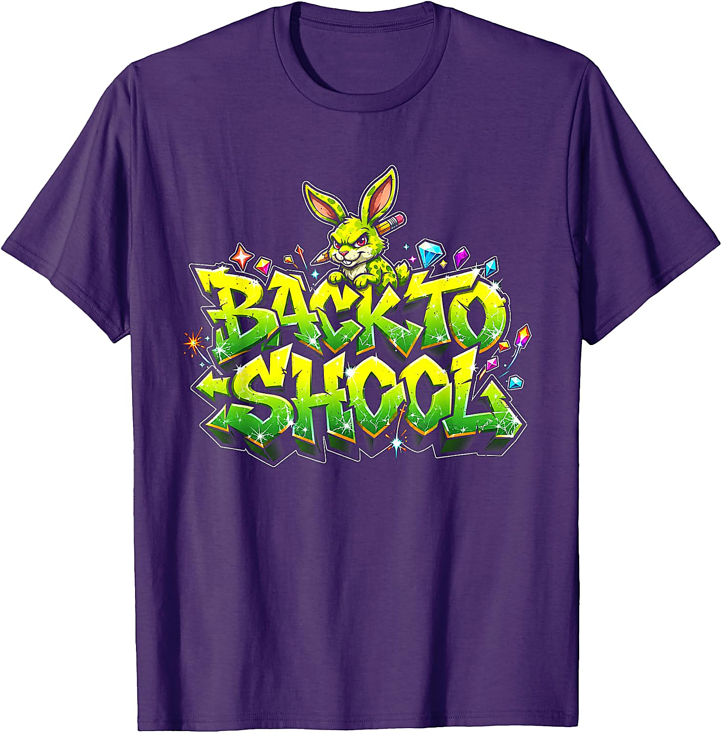 Back to School Bunny Graphic Tee | Funny Graffiti Shirt