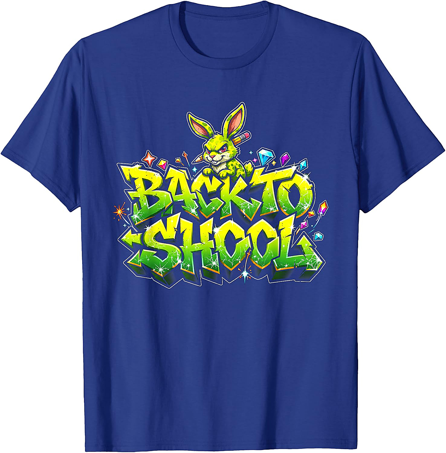 Back to School Bunny Graphic Tee | Funny Graffiti Shirt