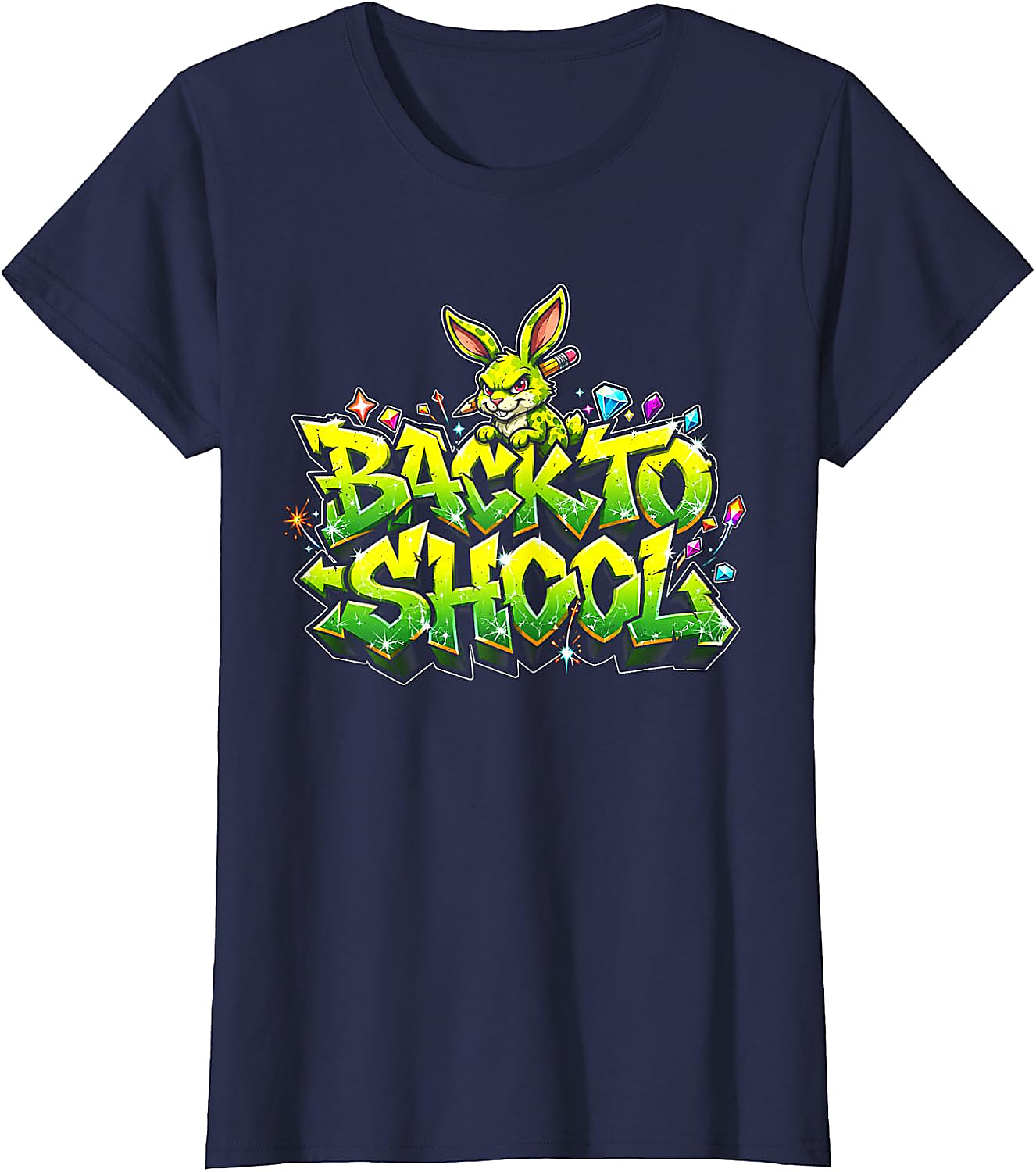 Back to School Bunny Graphic Tee | Funny Graffiti Shirt
