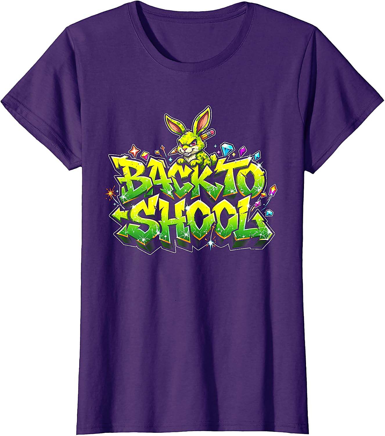 Back to School Bunny Graphic Tee | Funny Graffiti Shirt