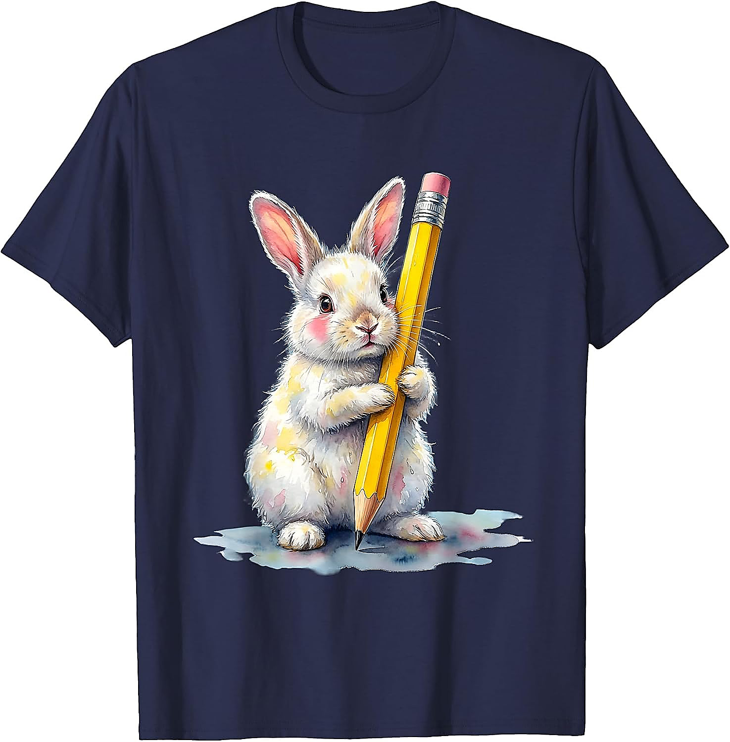 Cute Bunny with Pencil T-Shirt | Back to School Tee