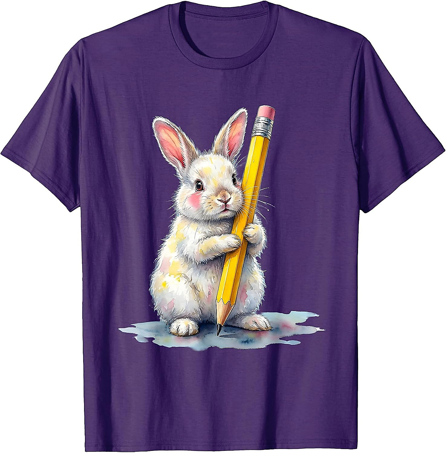 Cute Bunny with Pencil T-Shirt | Back to School Tee
