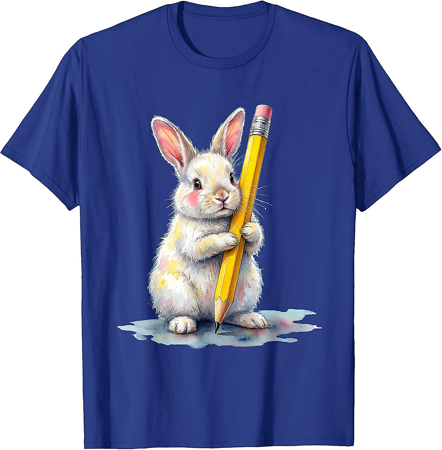 Cute Bunny with Pencil T-Shirt | Back to School Tee