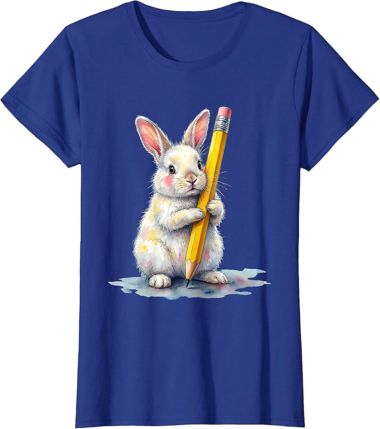 Cute Bunny with Pencil T-Shirt | Back to School Tee