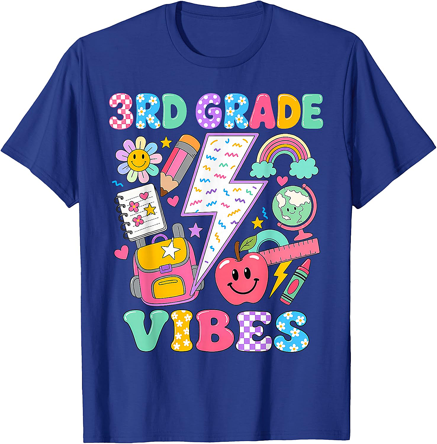  3rd Grade Vibes Girls Back to School T-Shirt Fun Tee