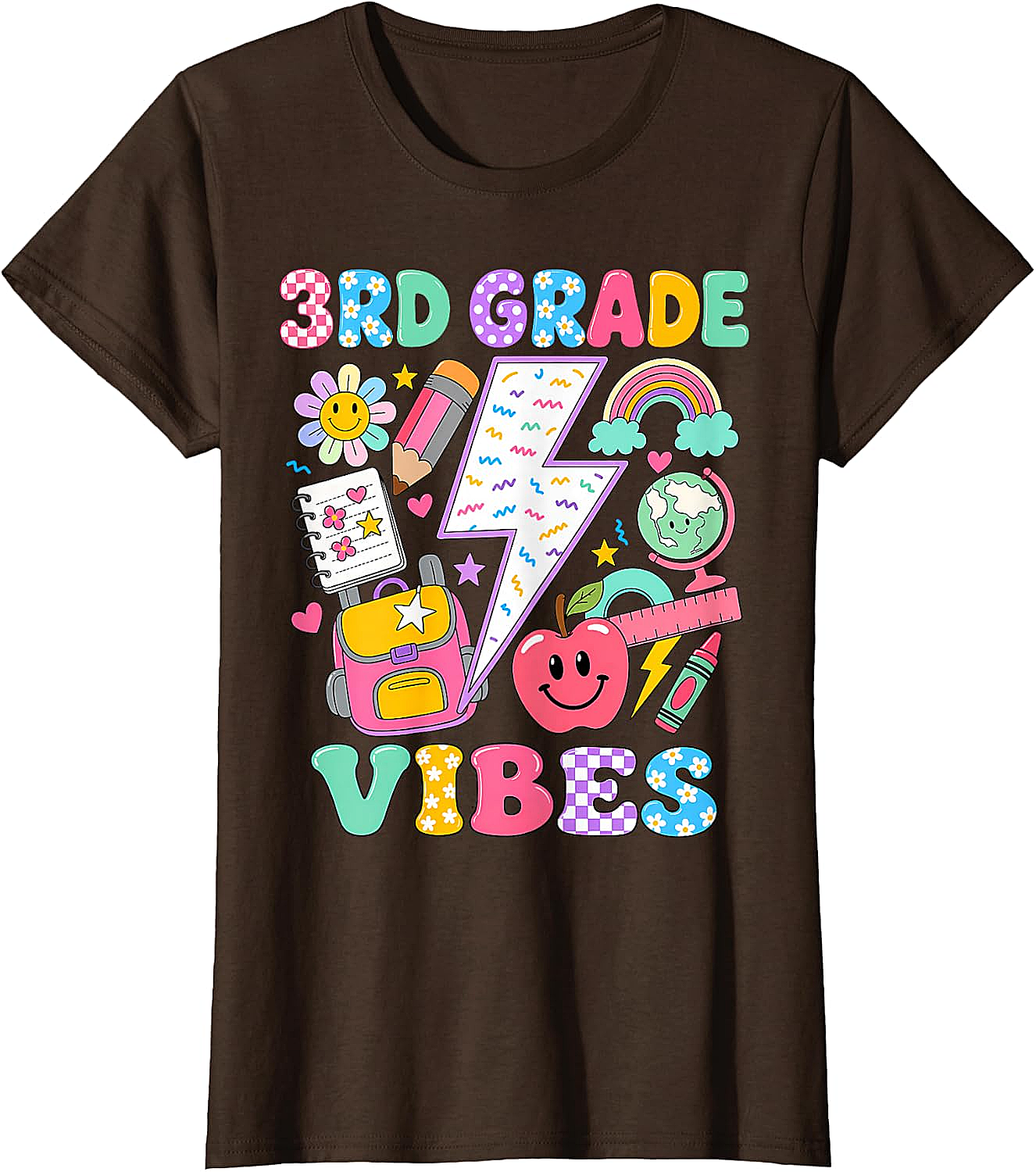  3rd Grade Vibes Girls Back to School T-Shirt Fun Tee