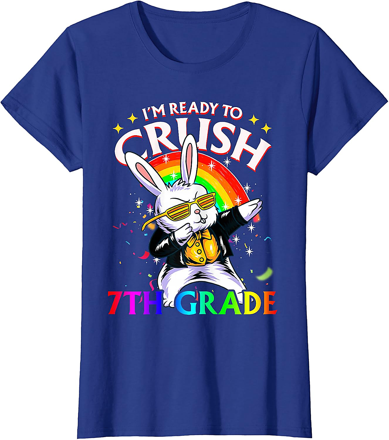 Crush 7th Grade Dabbing Bunny T-Shirt | Back to School Tee