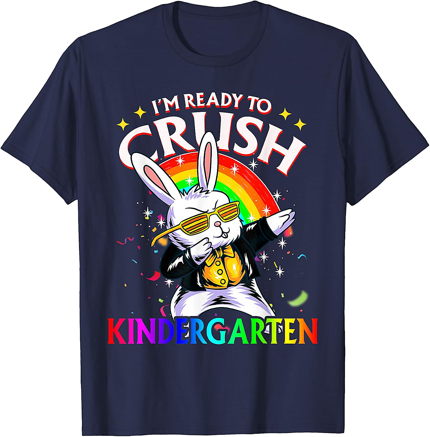 Crush Kindergarten Dabbing Bunny T-Shirt | Back to School Tee