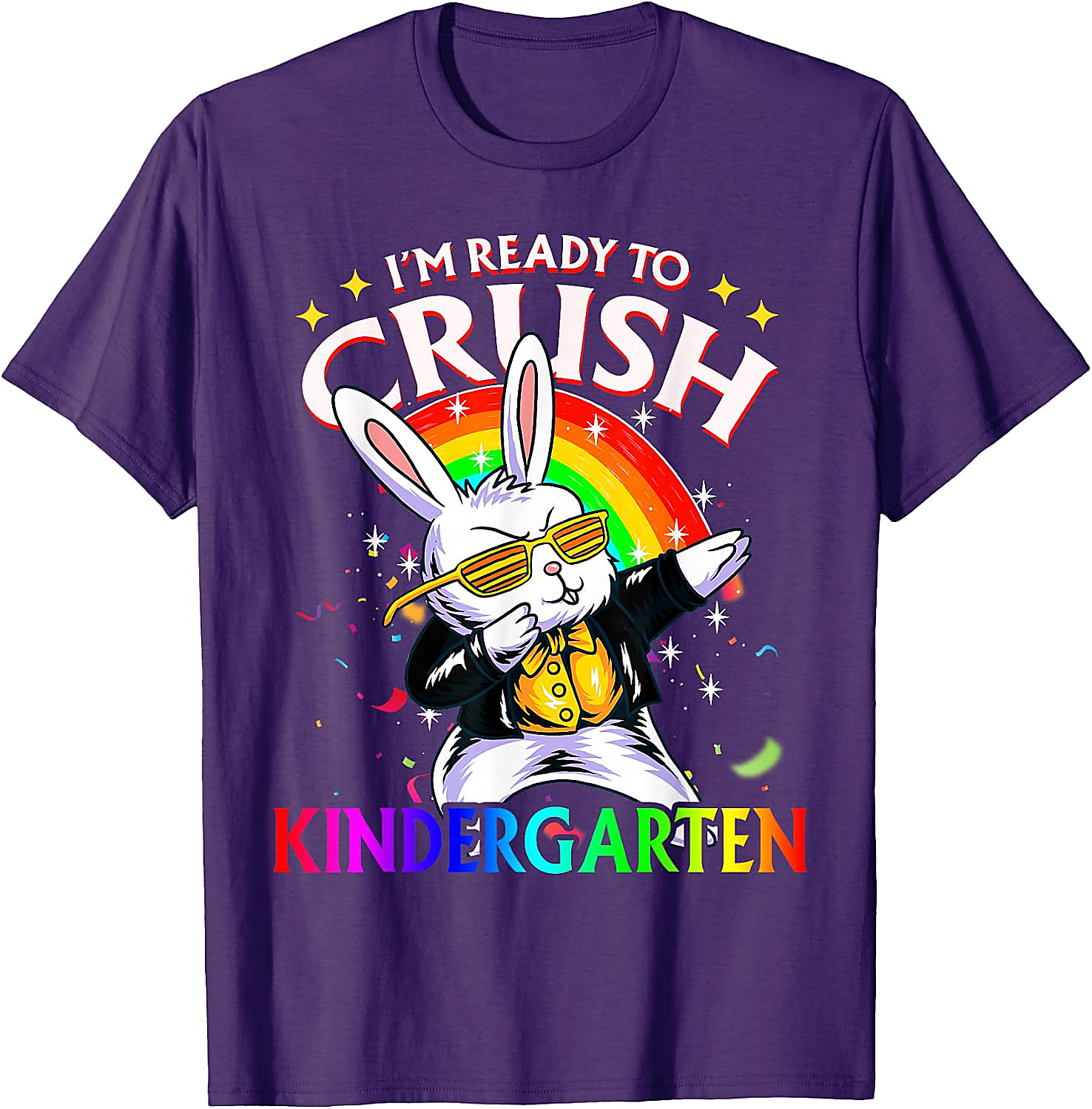 Crush Kindergarten Dabbing Bunny T-Shirt | Back to School Tee