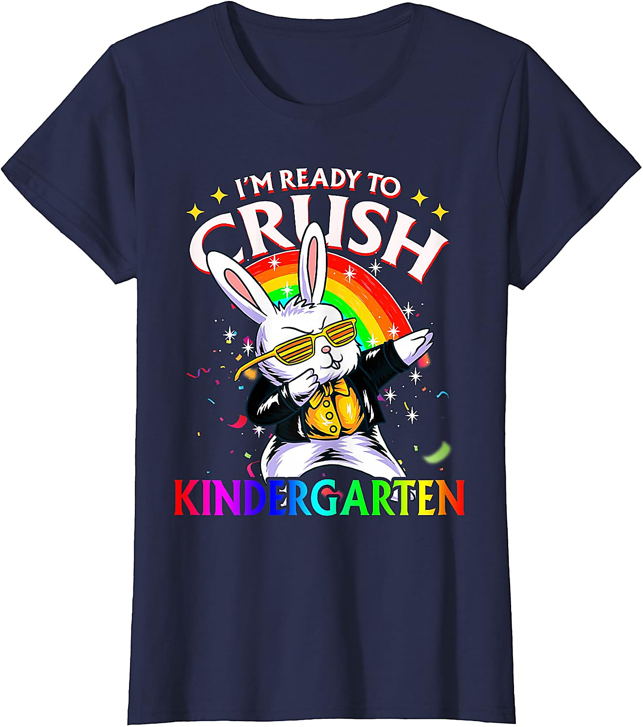 Crush Kindergarten Dabbing Bunny T-Shirt | Back to School Tee