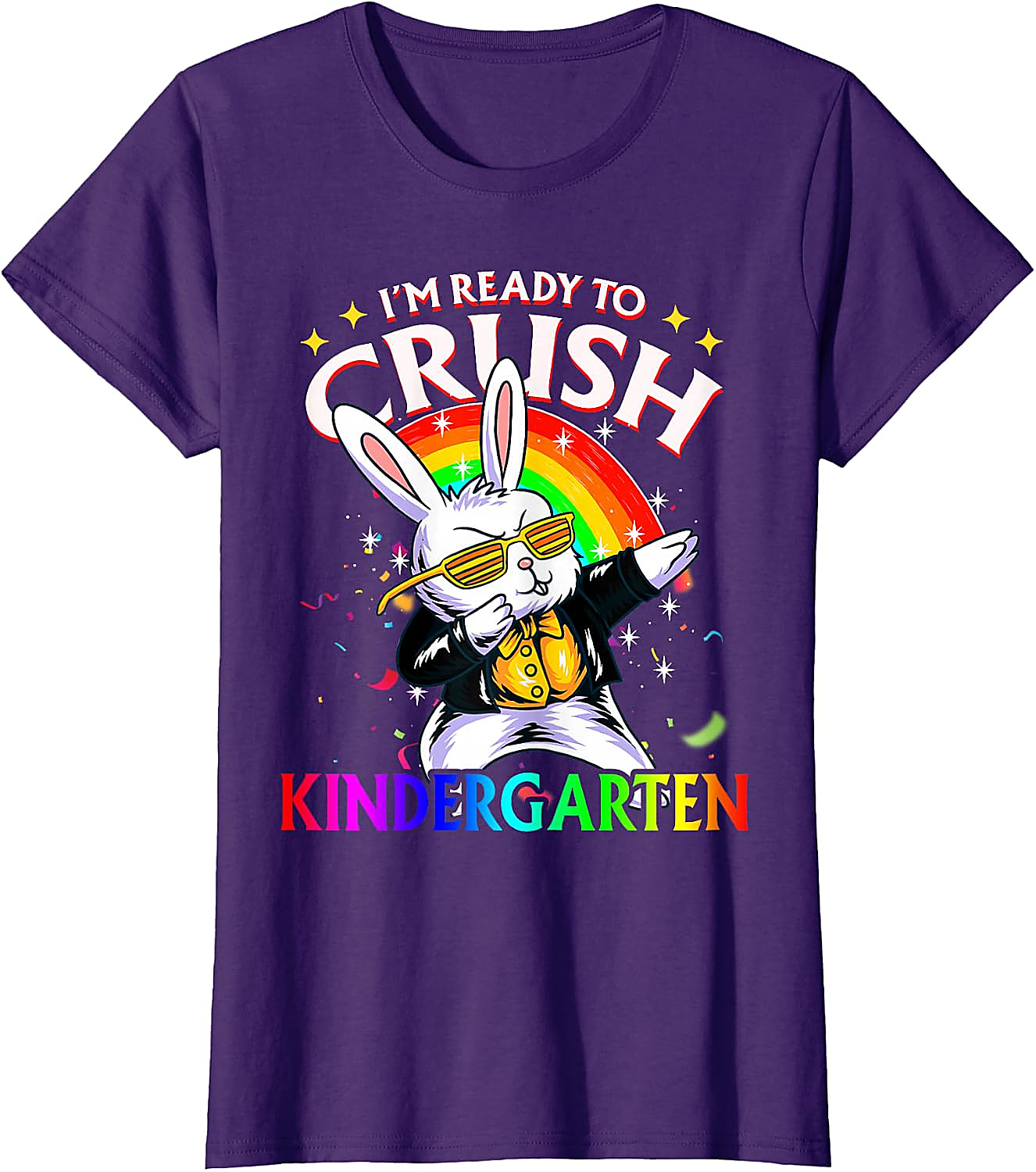 Crush Kindergarten Dabbing Bunny T-Shirt | Back to School Tee