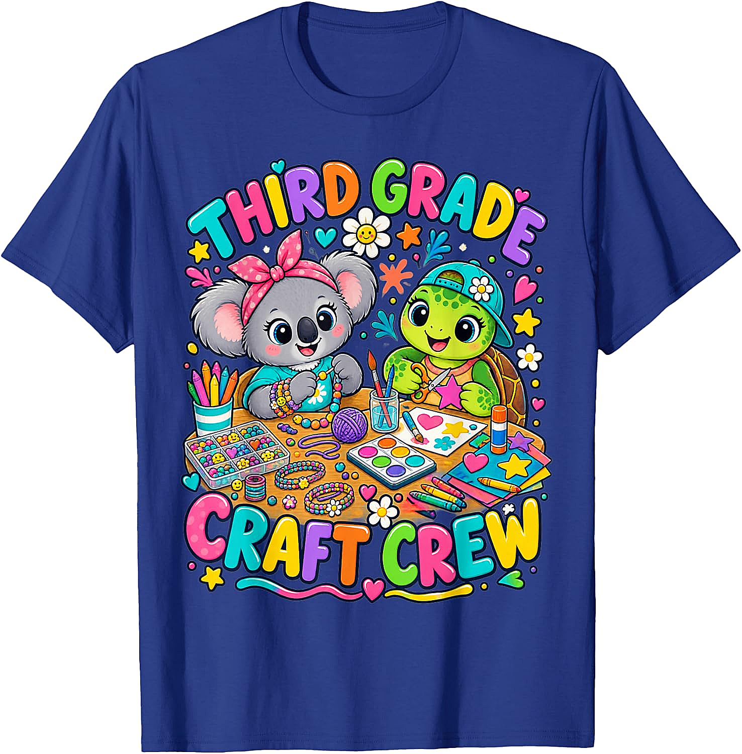 Third Grade Craft Crew T-Shirt - Koala Turtle Design