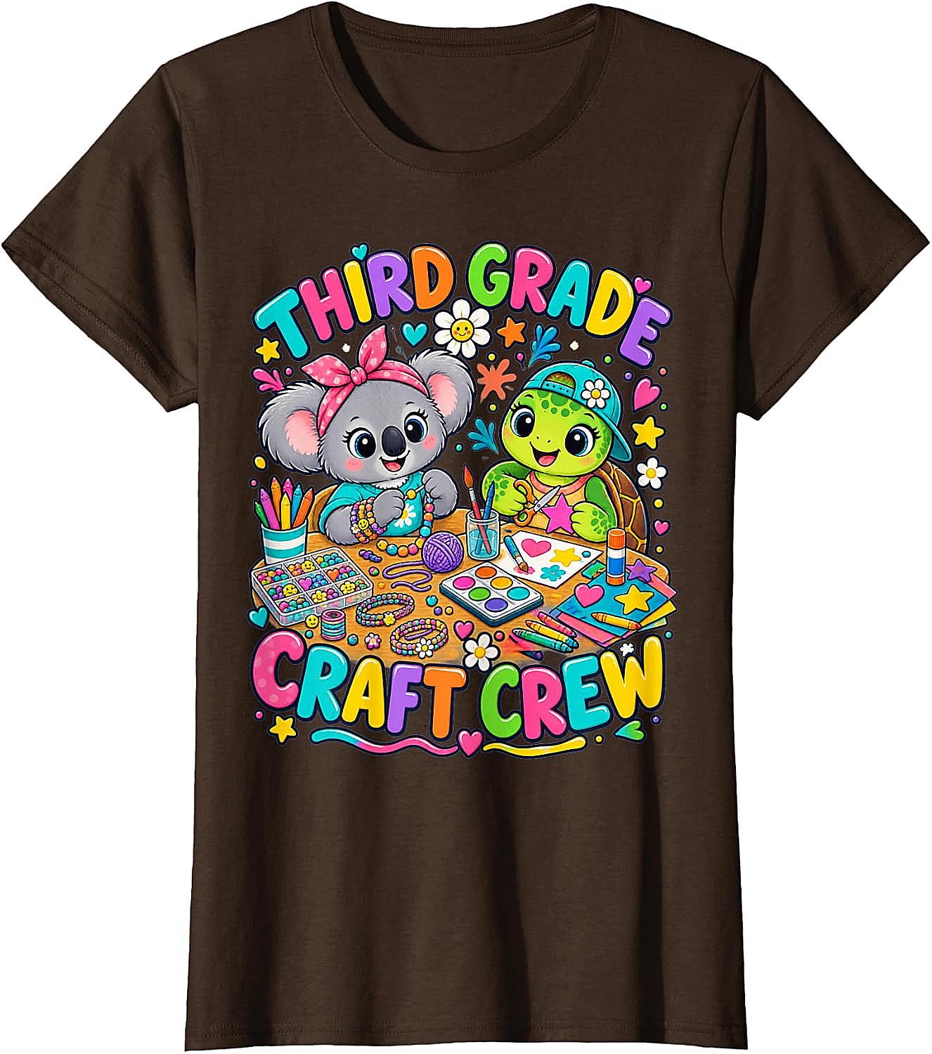 Third Grade Craft Crew T-Shirt - Koala Turtle Design