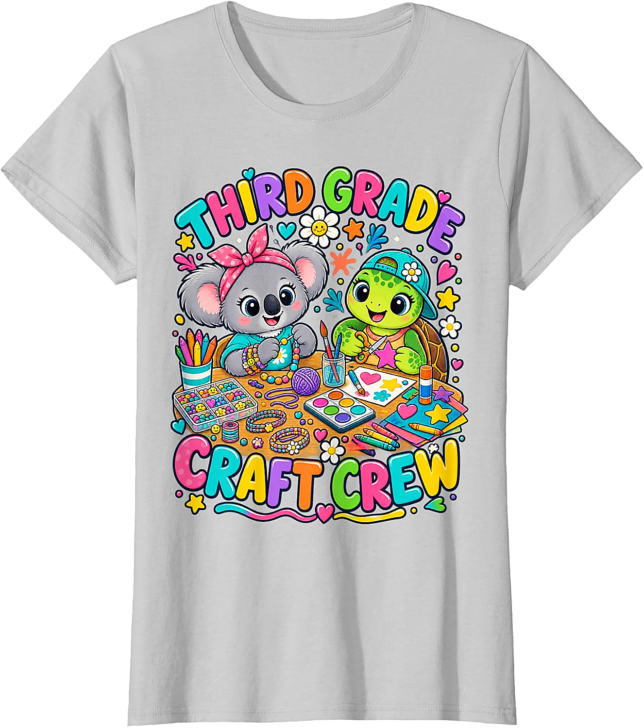 Third Grade Craft Crew T-Shirt - Koala Turtle Design