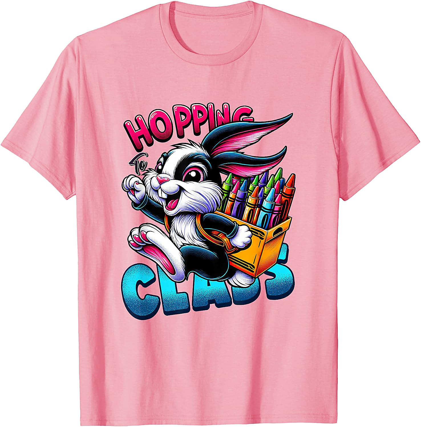 Hopping to Class Bunny T-Shirt | Back to School Graphic Tee