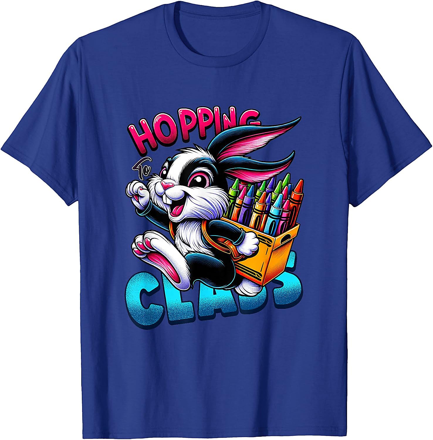 Hopping to Class Bunny T-Shirt | Back to School Graphic Tee