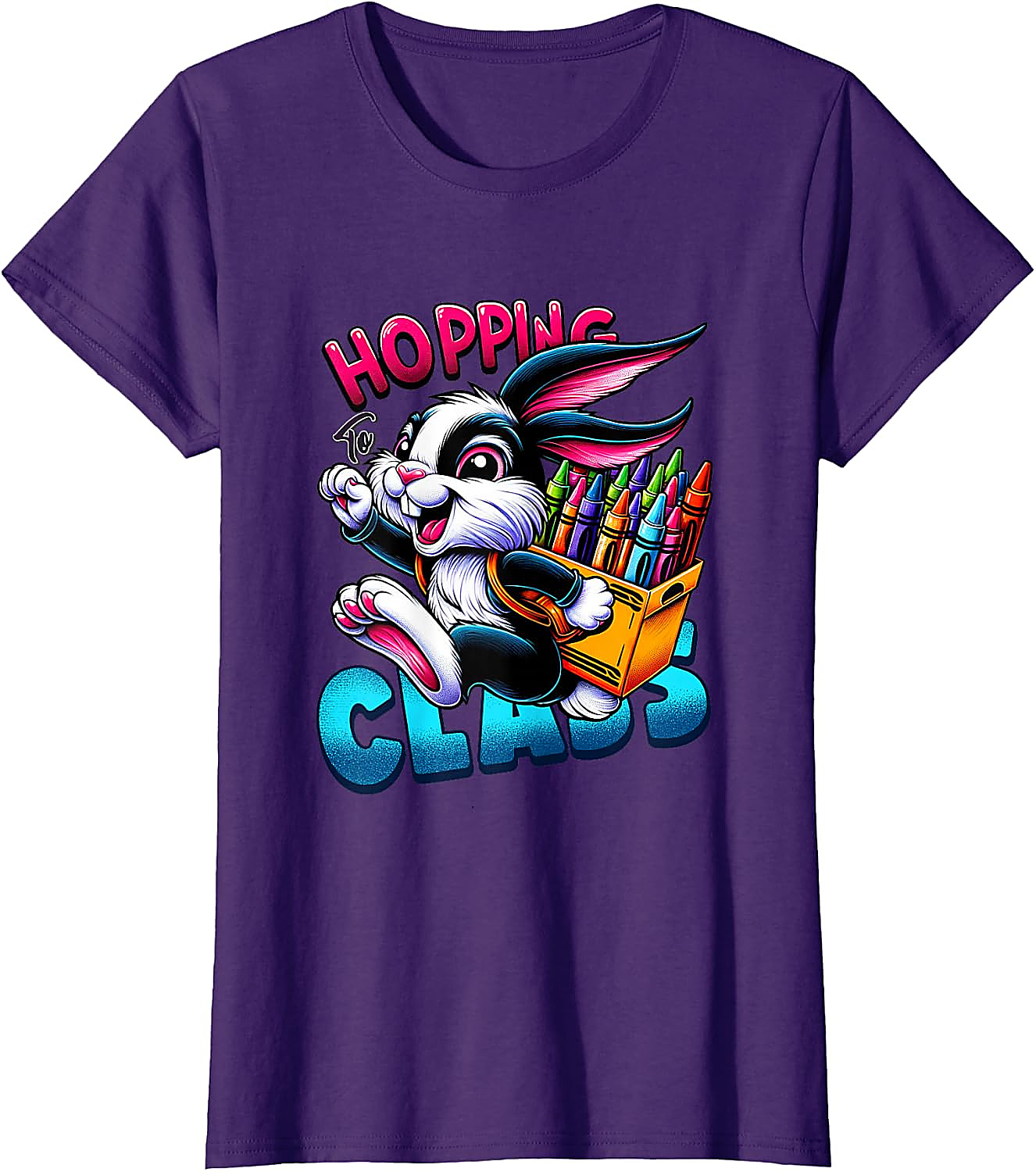 Hopping to Class Bunny T-Shirt | Back to School Graphic Tee