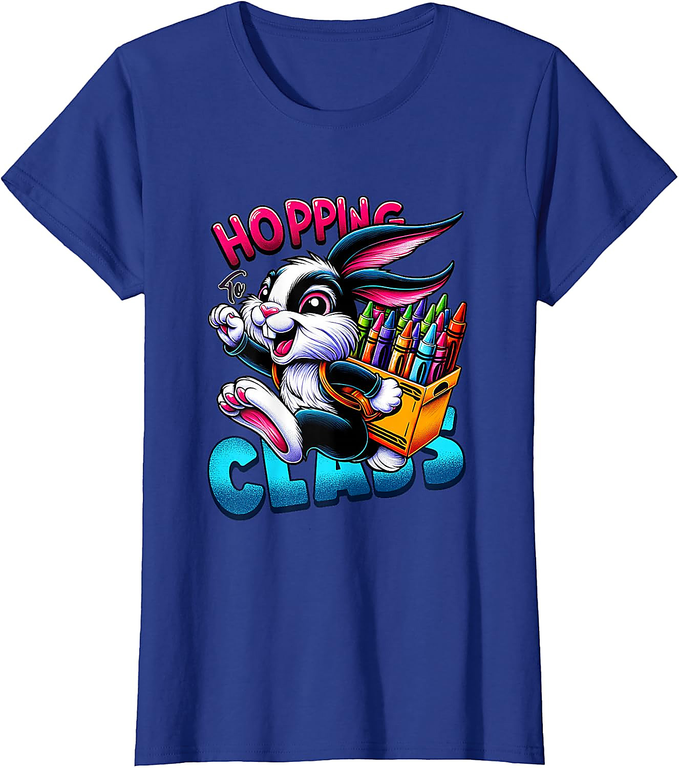Hopping to Class Bunny T-Shirt | Back to School Graphic Tee