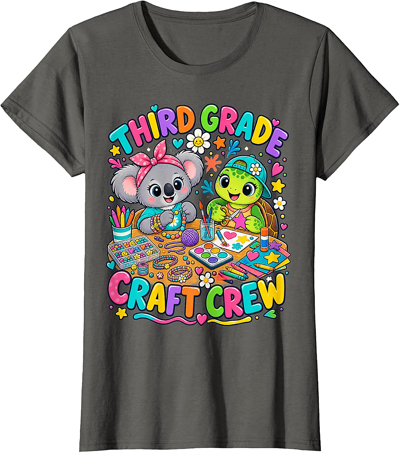 Third Grade Craft Crew T-Shirt - Koala Turtle Design
