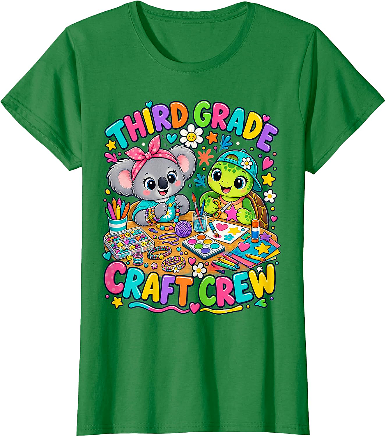 Third Grade Craft Crew T-Shirt - Koala Turtle Design