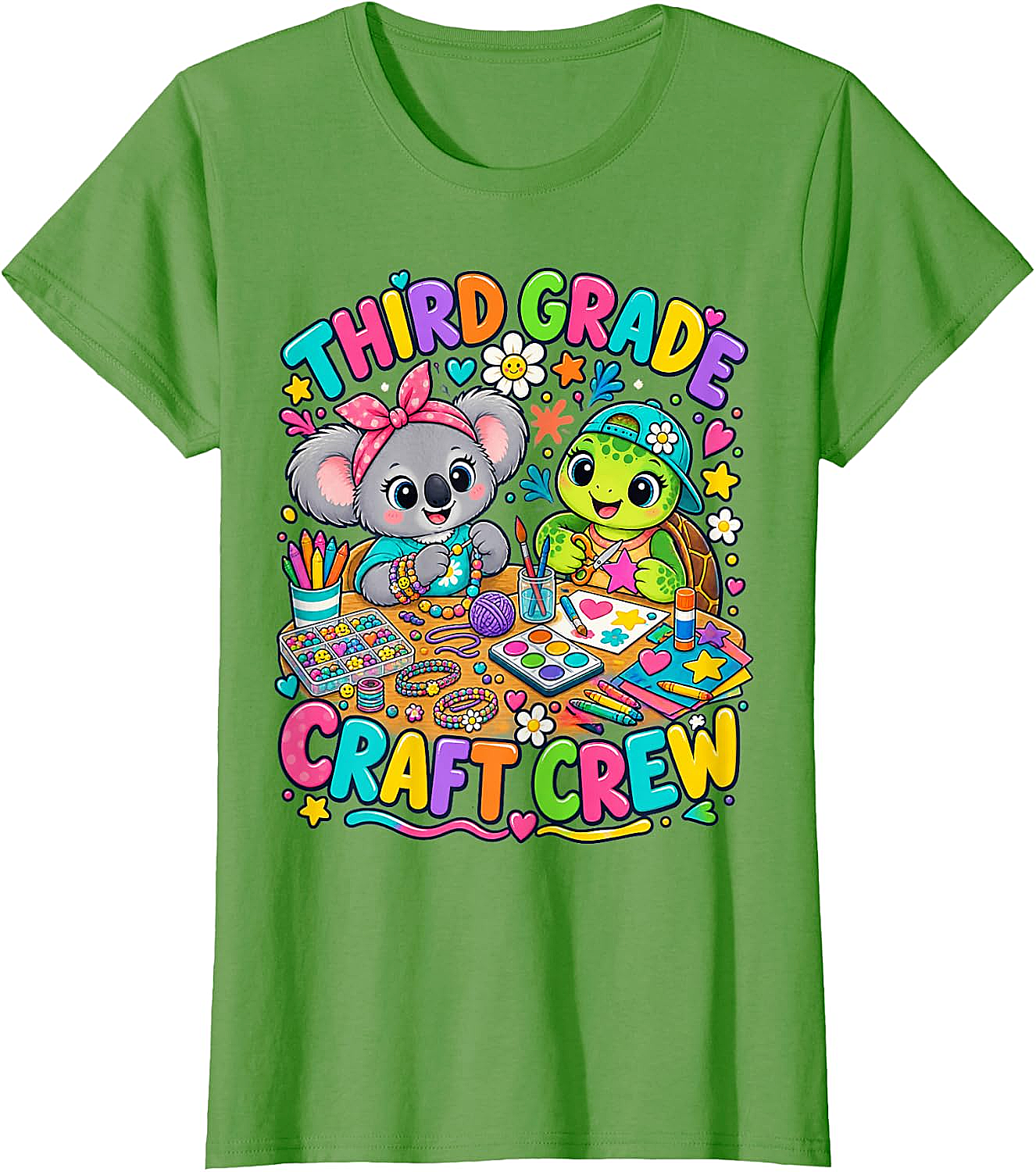 Third Grade Craft Crew T-Shirt - Koala Turtle Design