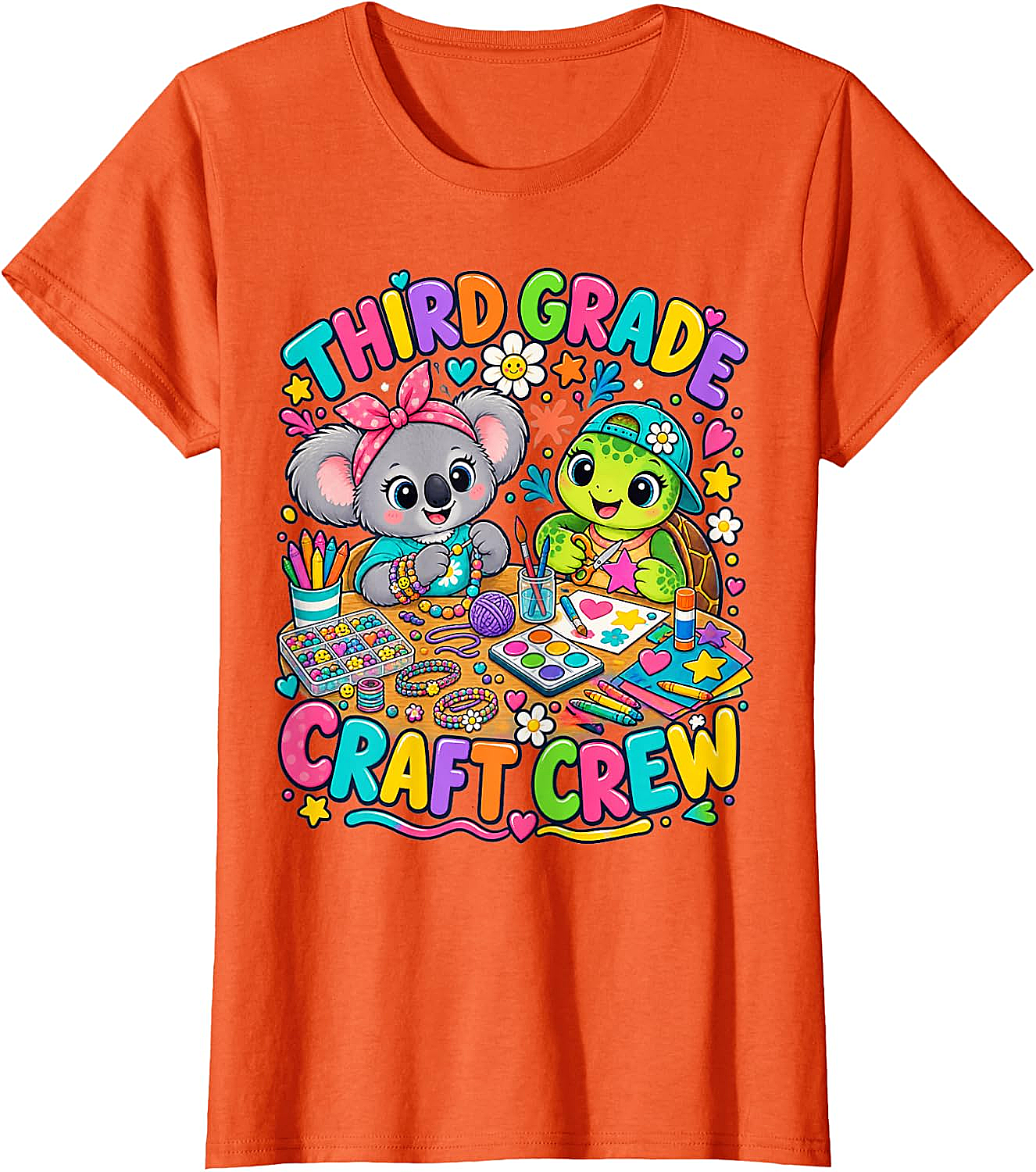 Third Grade Craft Crew T-Shirt - Koala Turtle Design