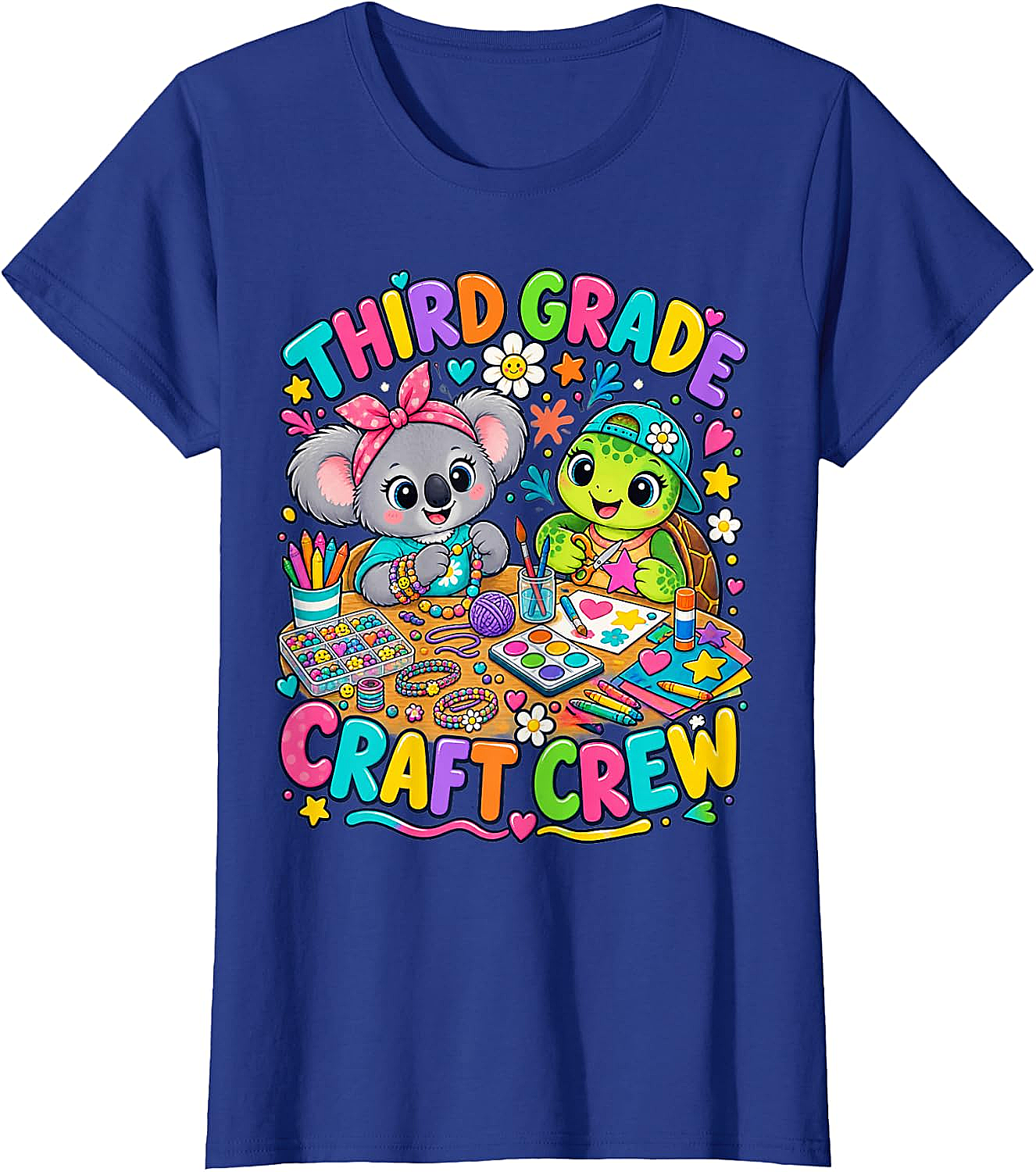 Third Grade Craft Crew T-Shirt - Koala Turtle Design