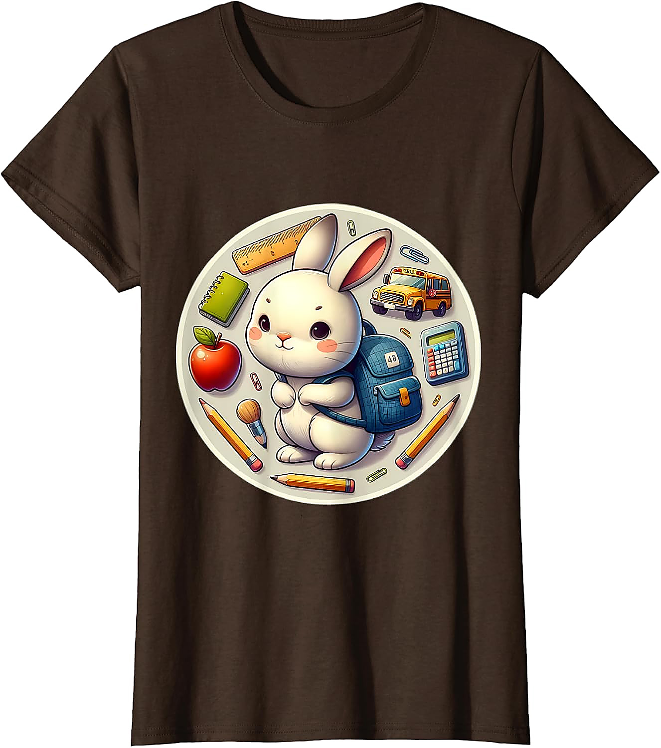Back To School Rabbit T-Shirt | Cute Student Graphic Tee