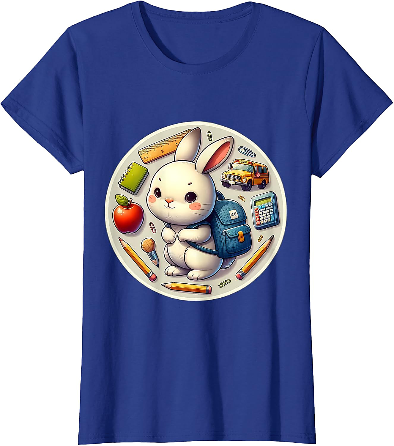 Back To School Rabbit T-Shirt | Cute Student Graphic Tee