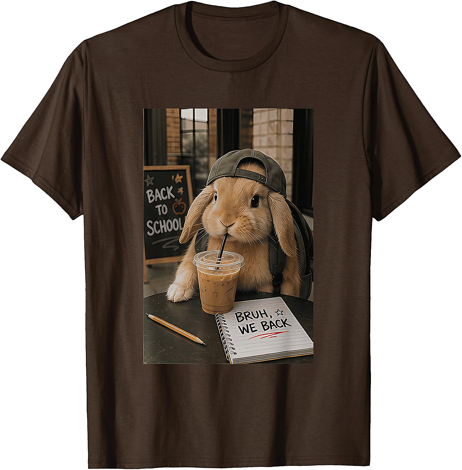 Funny Back to School Bunny Graphic Tee | Student Vibe Shirt