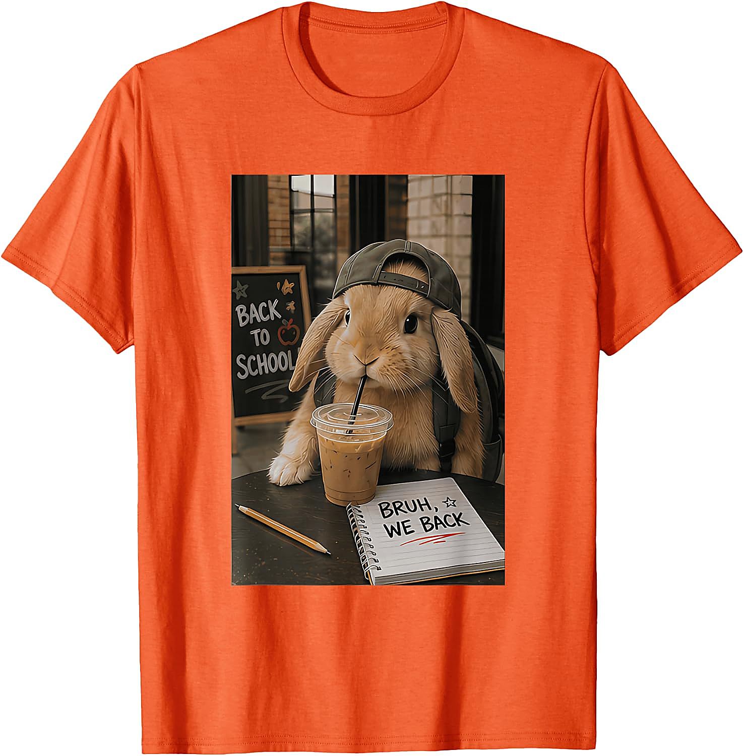 Funny Back to School Bunny Graphic Tee | Student Vibe Shirt