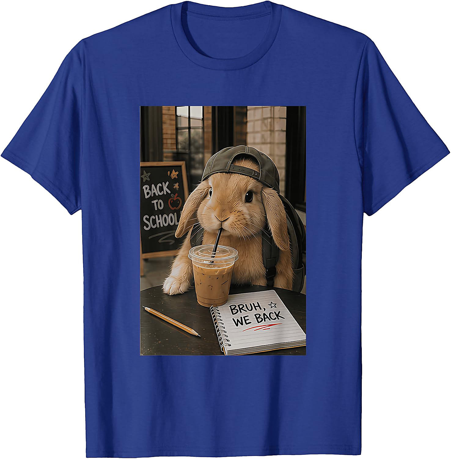Funny Back to School Bunny Graphic Tee | Student Vibe Shirt