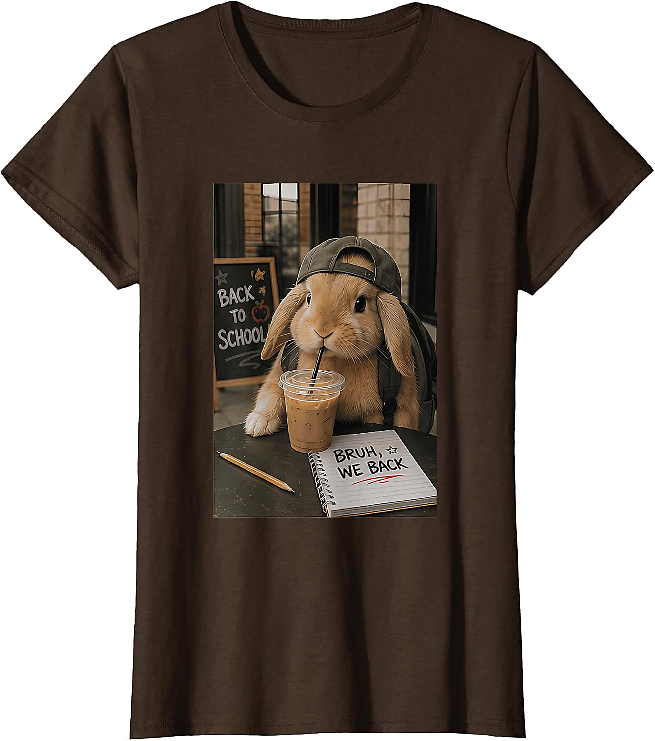 Funny Back to School Bunny Graphic Tee | Student Vibe Shirt