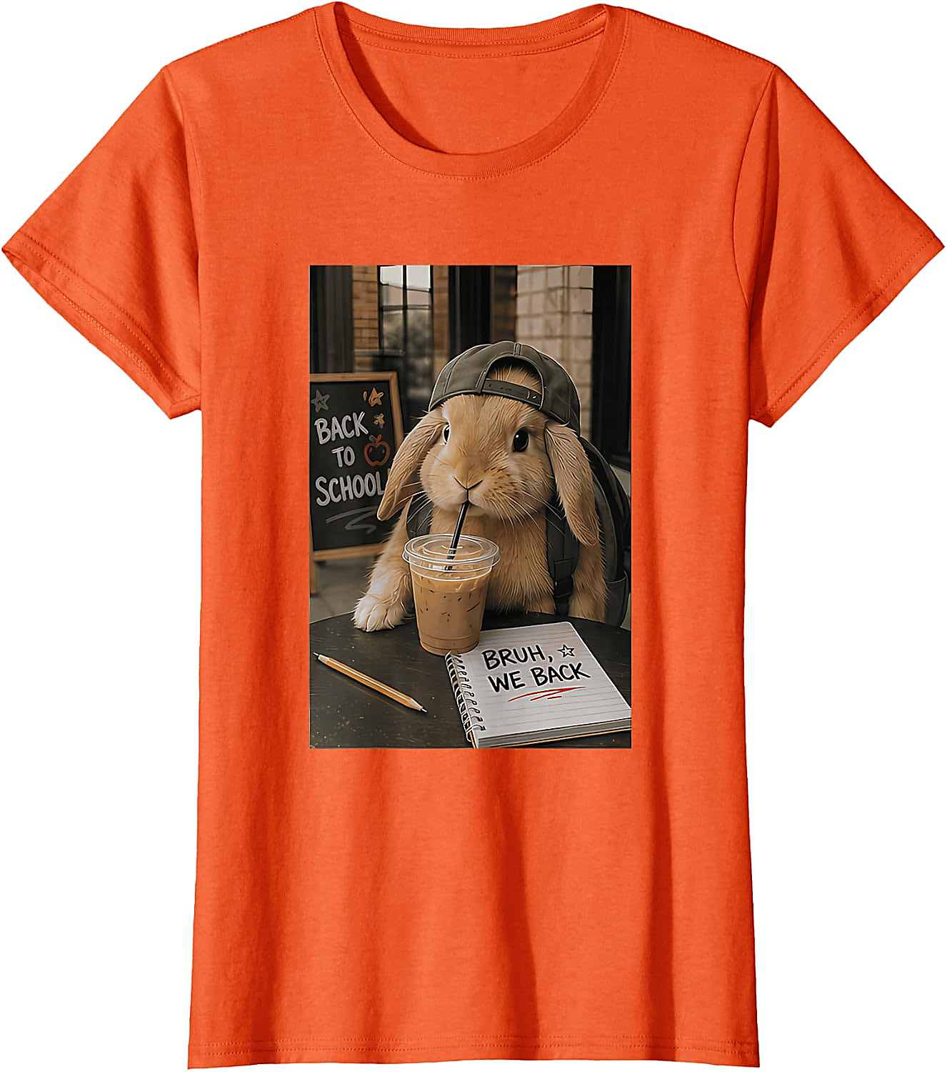 Funny Back to School Bunny Graphic Tee | Student Vibe Shirt