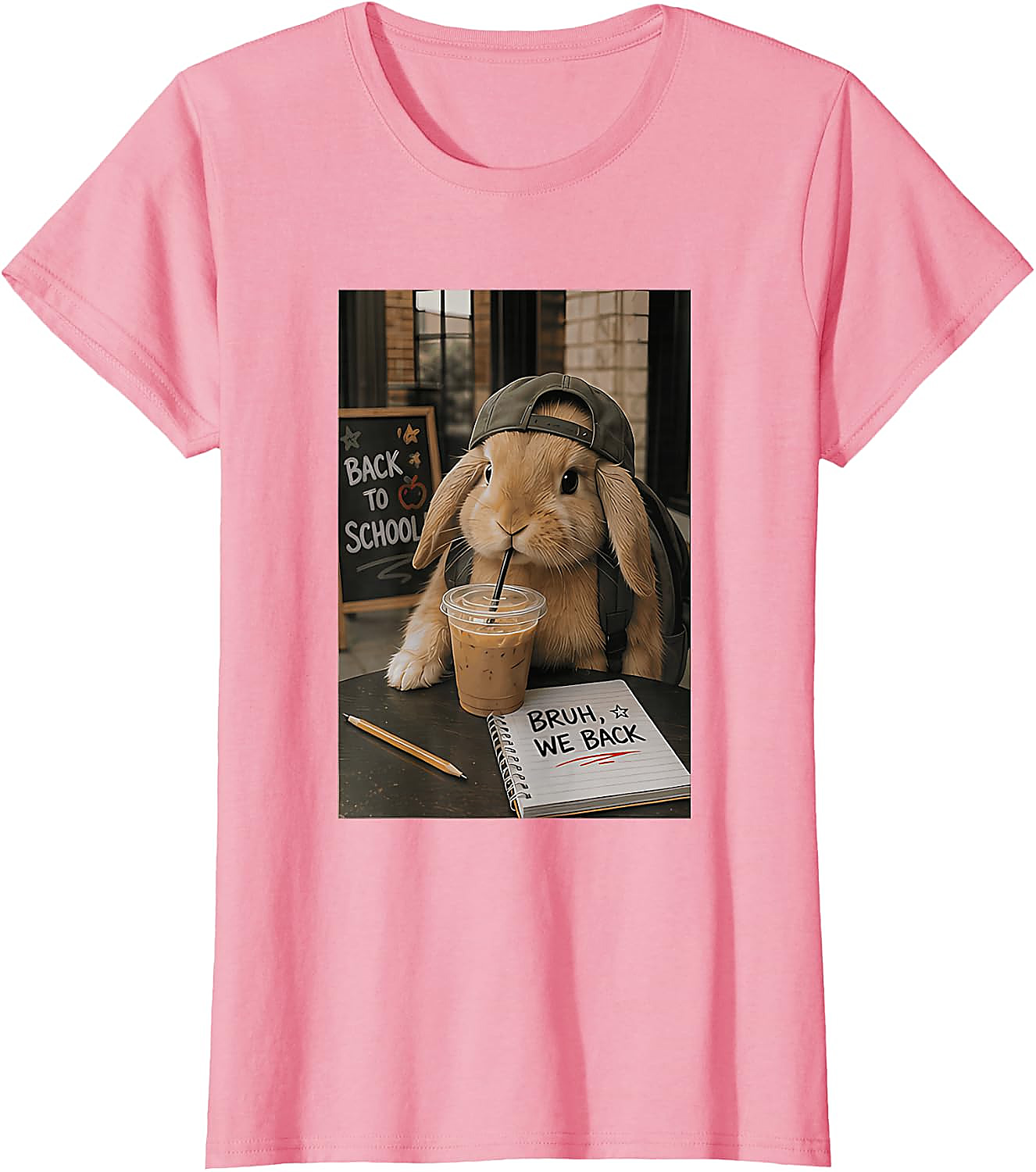 Funny Back to School Bunny Graphic Tee | Student Vibe Shirt