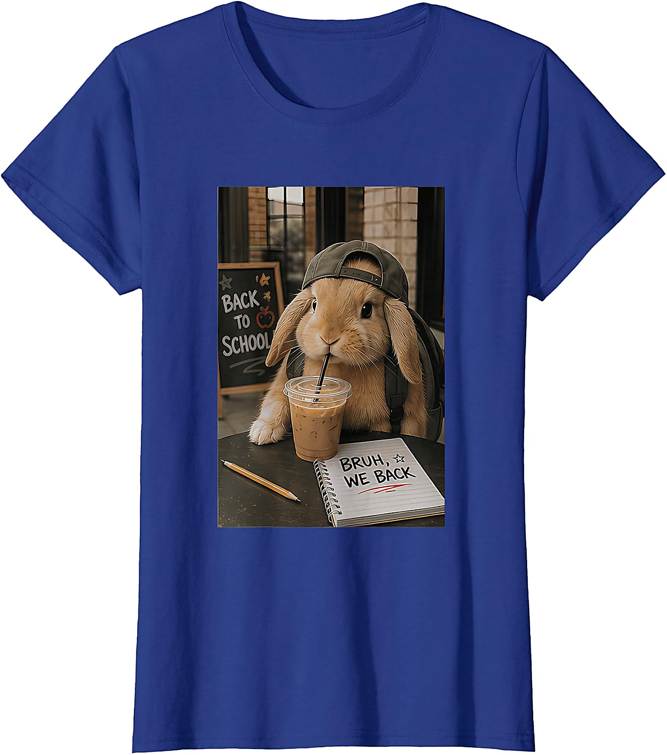 Funny Back to School Bunny Graphic Tee | Student Vibe Shirt