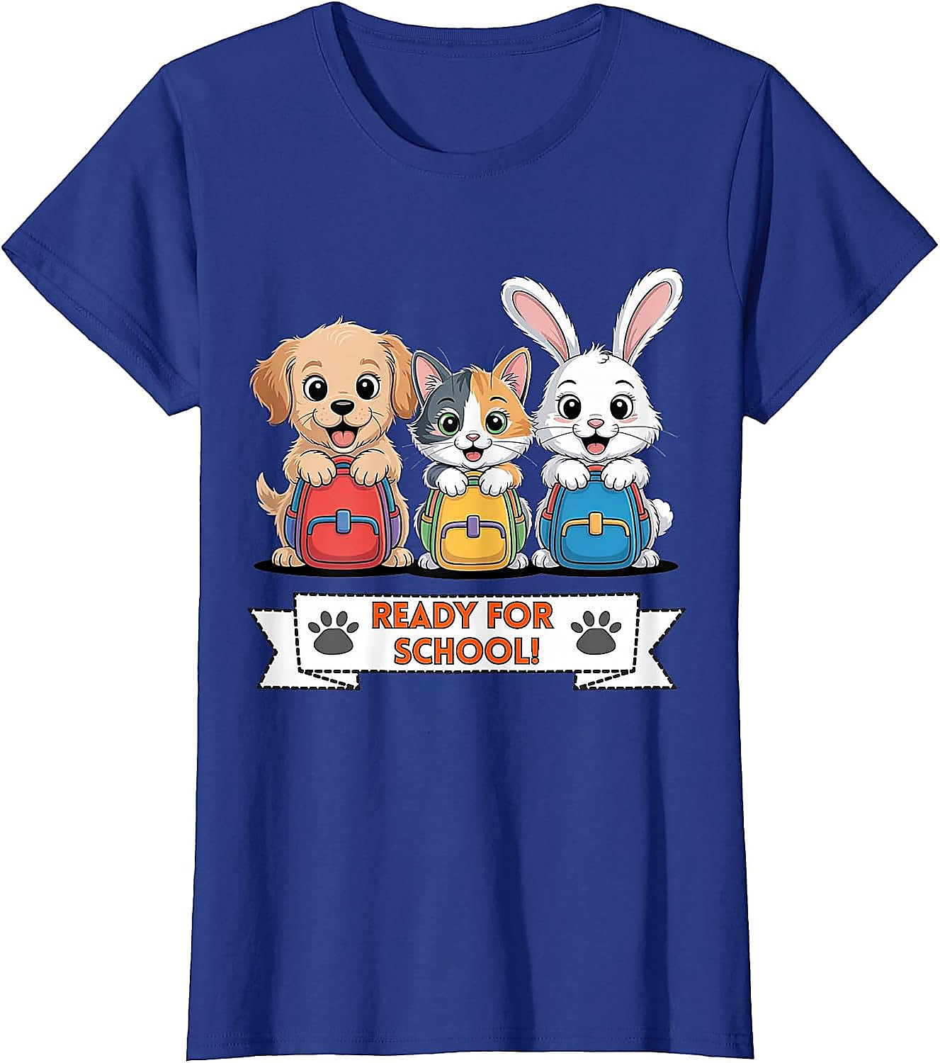 Puppy Cat Bunny Ready For School T-Shirt