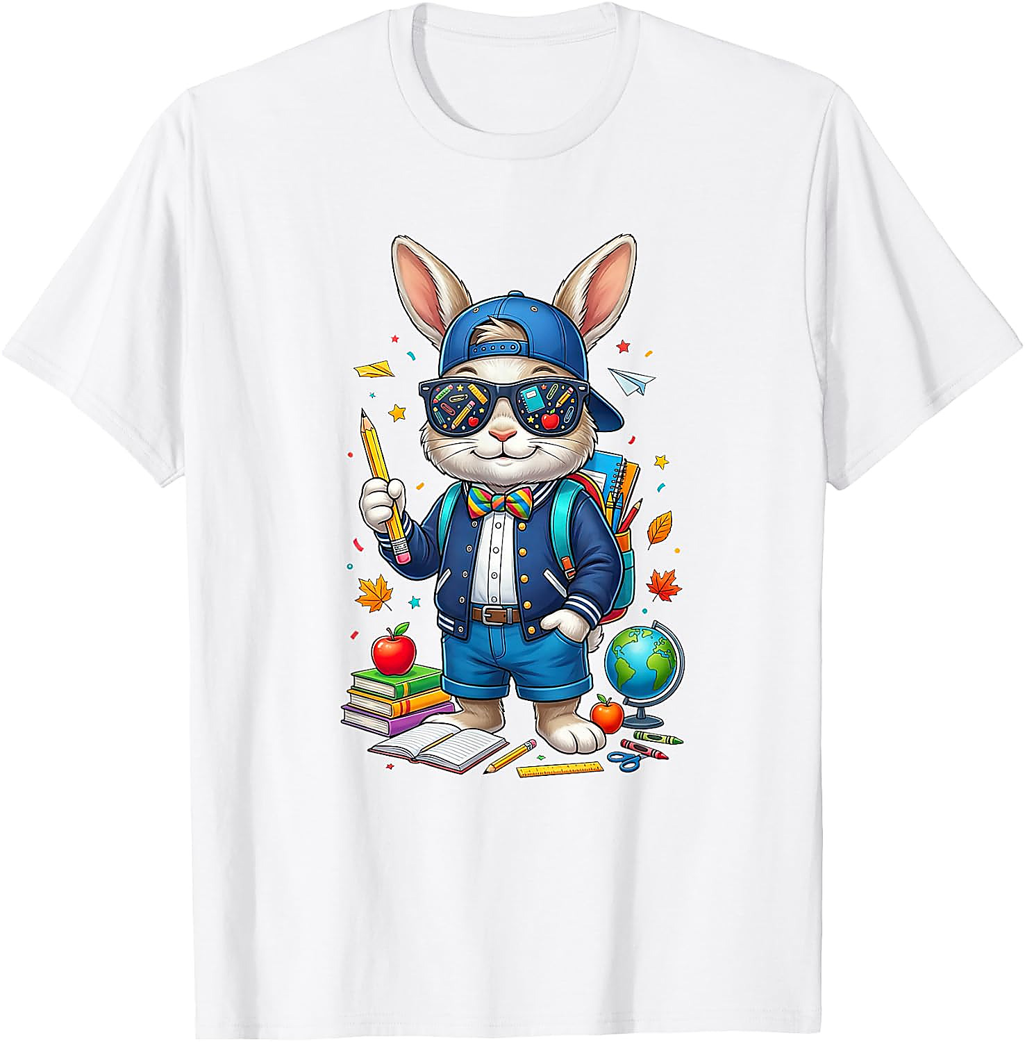 Back to School Rabbit T-Shirt | Funny Teacher Student Tee