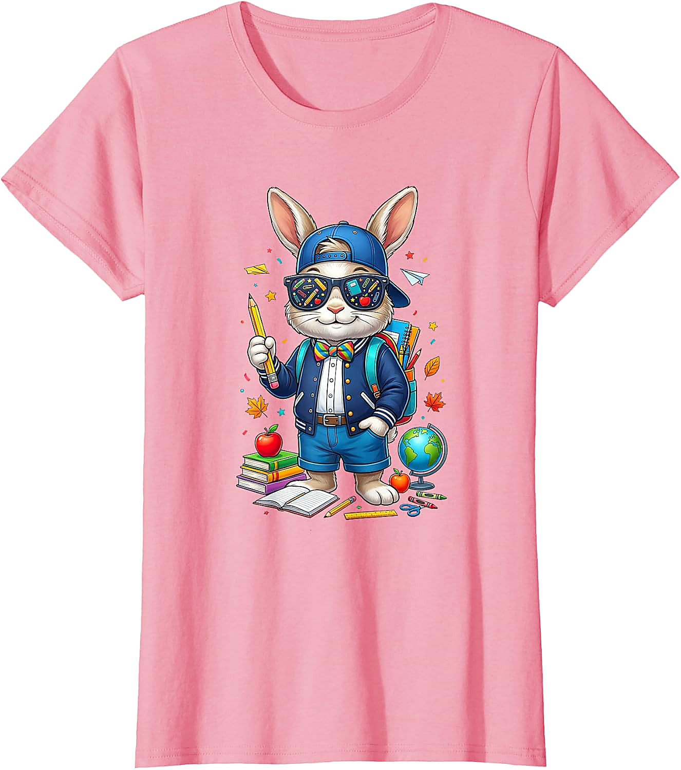 Back to School Rabbit T-Shirt | Funny Teacher Student Tee