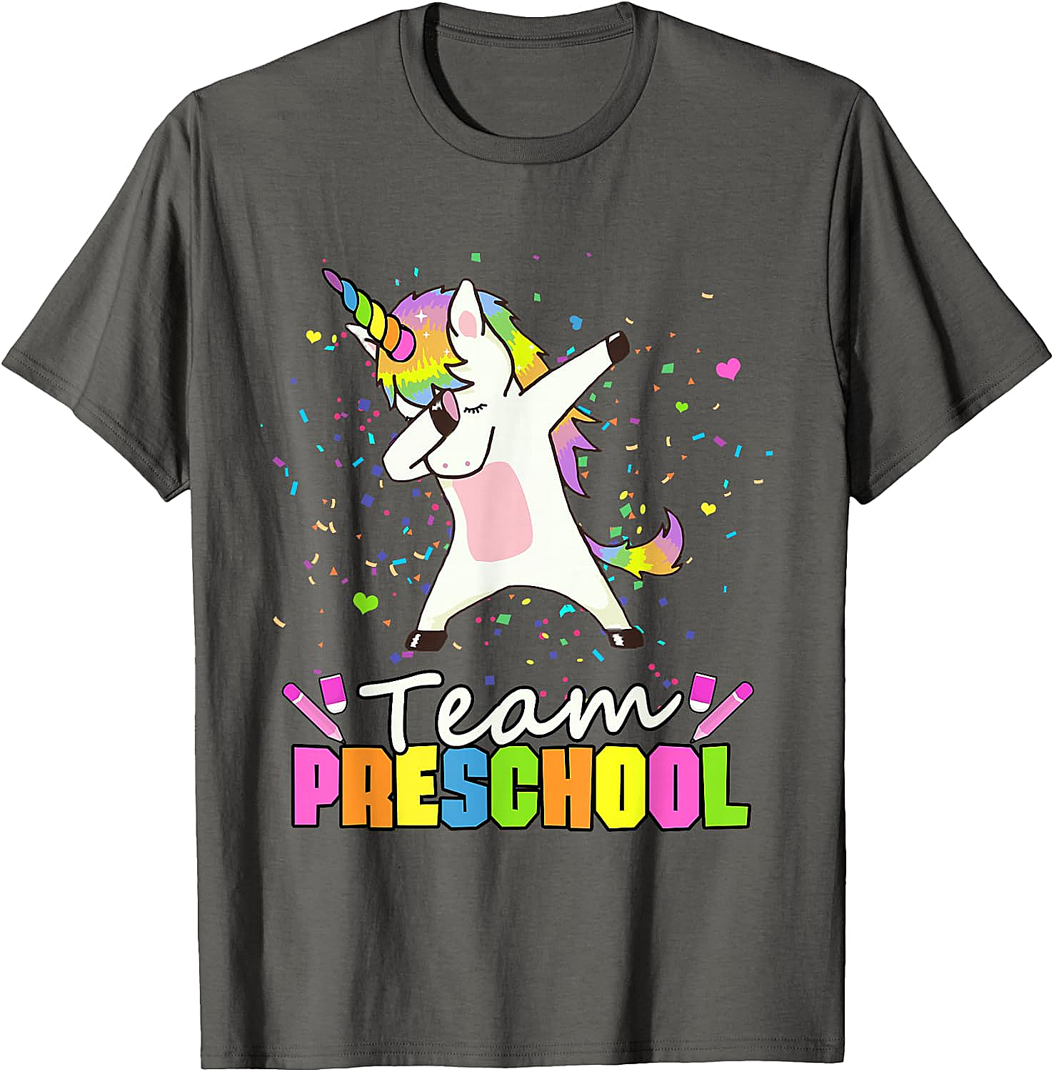  Team Preschool Unicorn T-Shirt Fun Back to School Tee