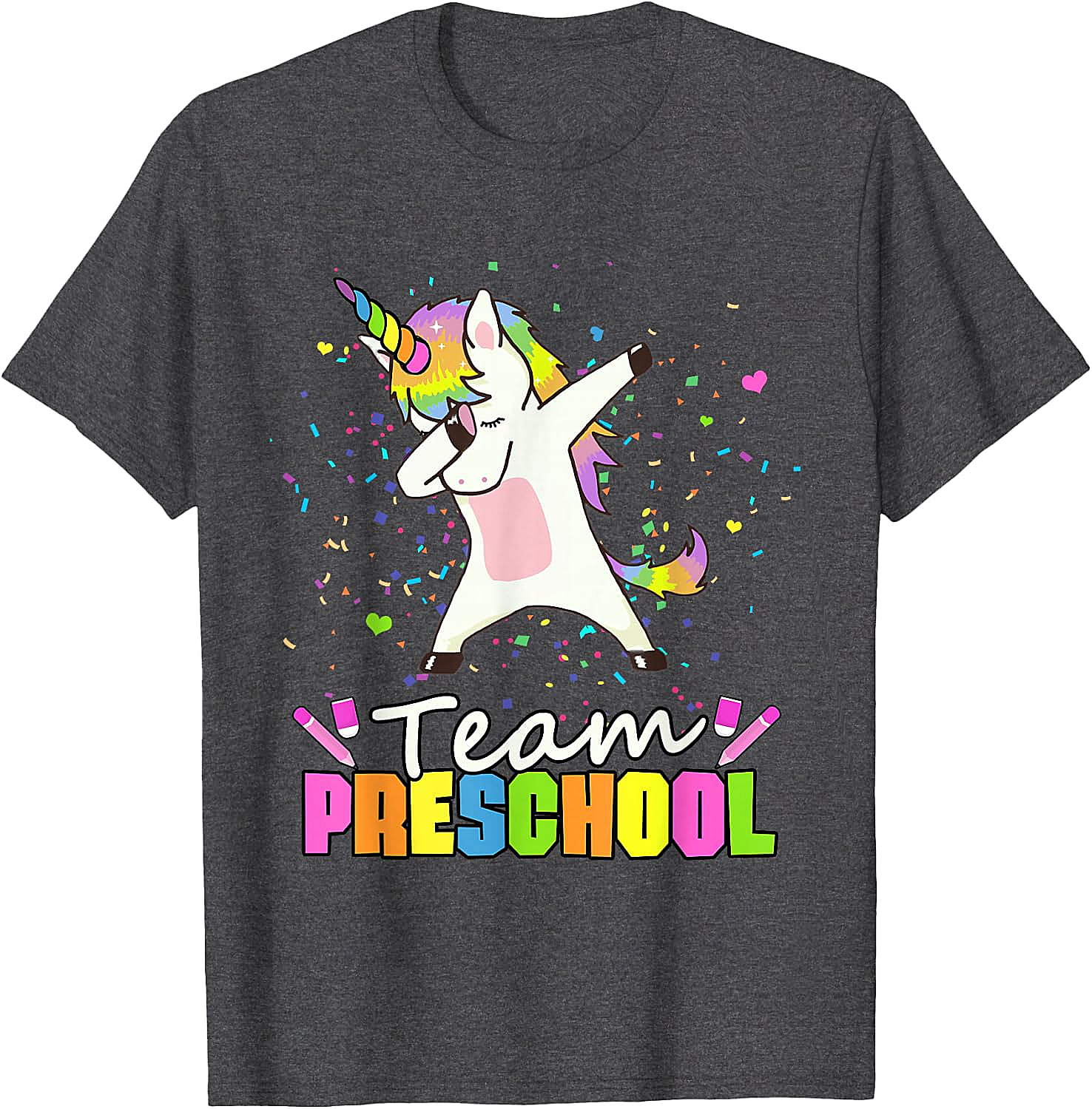  Team Preschool Unicorn T-Shirt Fun Back to School Tee