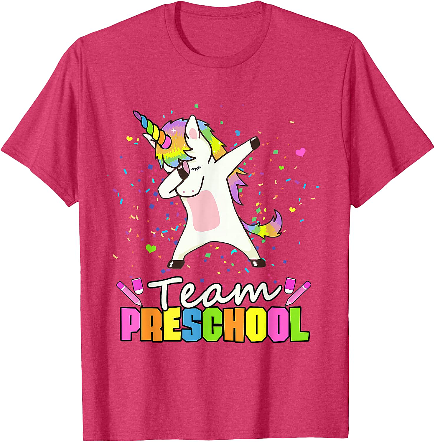  Team Preschool Unicorn T-Shirt Fun Back to School Tee