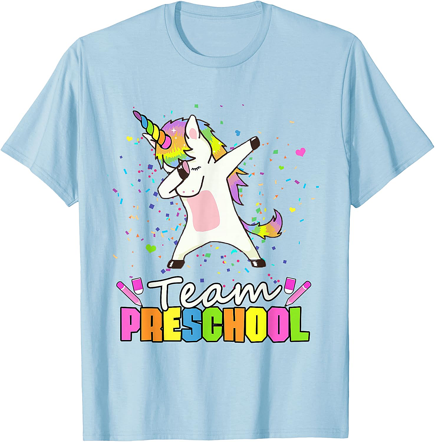  Team Preschool Unicorn T-Shirt Fun Back to School Tee